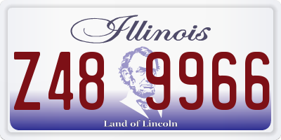 IL license plate Z489966
