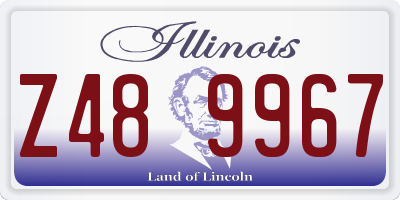 IL license plate Z489967