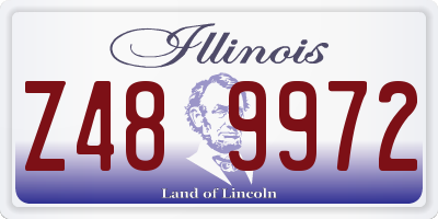 IL license plate Z489972