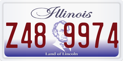 IL license plate Z489974