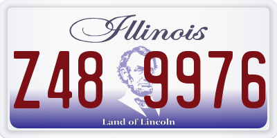 IL license plate Z489976