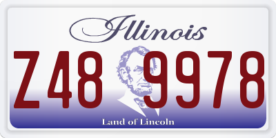 IL license plate Z489978