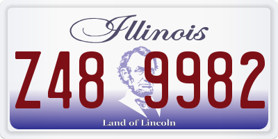 IL license plate Z489982