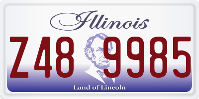 IL license plate Z489985