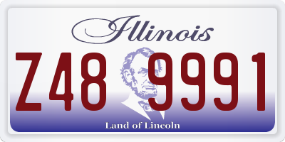 IL license plate Z489991