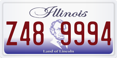 IL license plate Z489994