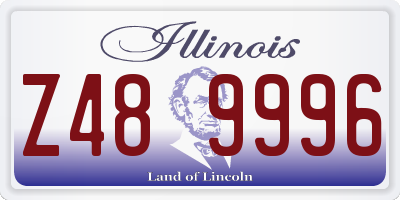 IL license plate Z489996