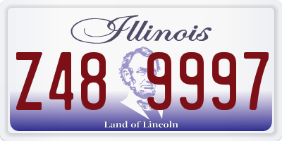 IL license plate Z489997