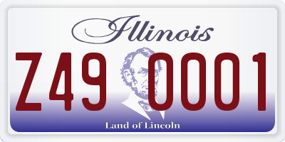 IL license plate Z490001