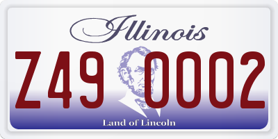 IL license plate Z490002