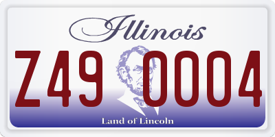 IL license plate Z490004