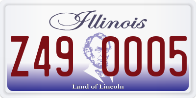 IL license plate Z490005