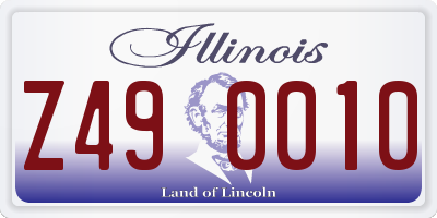 IL license plate Z490010