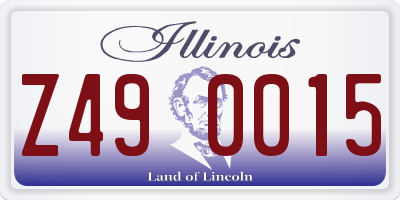 IL license plate Z490015
