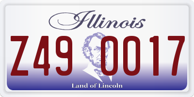 IL license plate Z490017