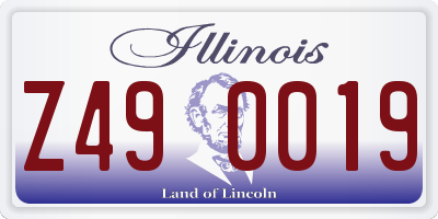 IL license plate Z490019