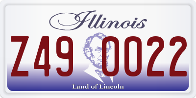 IL license plate Z490022