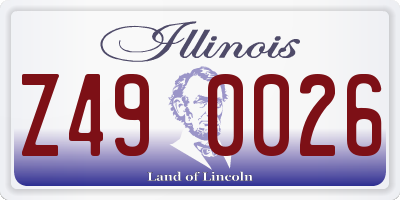 IL license plate Z490026
