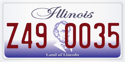 IL license plate Z490035