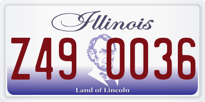 IL license plate Z490036