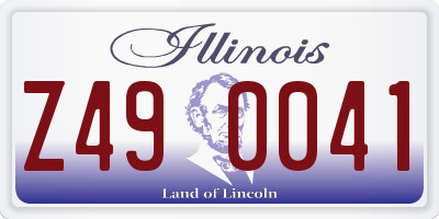 IL license plate Z490041