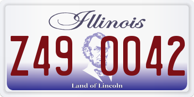 IL license plate Z490042