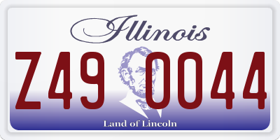 IL license plate Z490044
