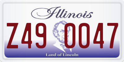 IL license plate Z490047