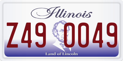 IL license plate Z490049