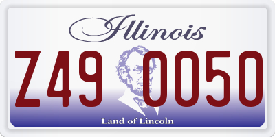 IL license plate Z490050