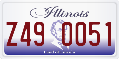 IL license plate Z490051