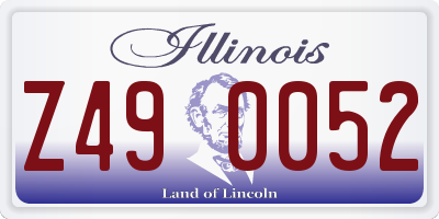 IL license plate Z490052