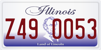 IL license plate Z490053