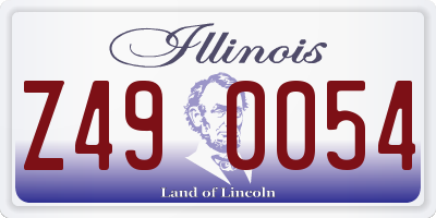 IL license plate Z490054
