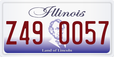 IL license plate Z490057