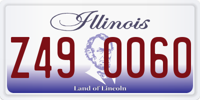 IL license plate Z490060