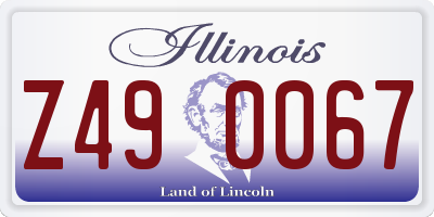 IL license plate Z490067