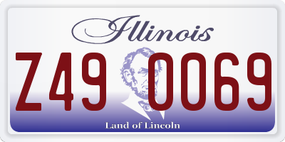 IL license plate Z490069