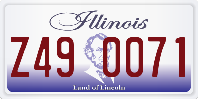 IL license plate Z490071