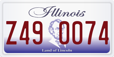 IL license plate Z490074