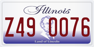 IL license plate Z490076