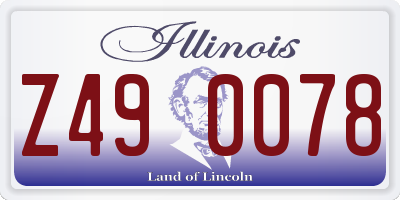 IL license plate Z490078