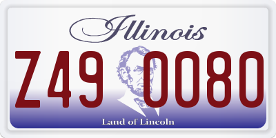 IL license plate Z490080