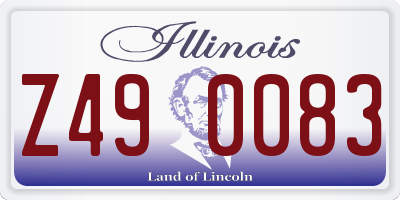 IL license plate Z490083