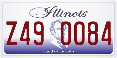 IL license plate Z490084