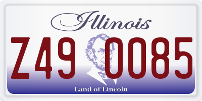 IL license plate Z490085