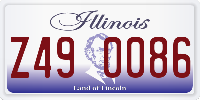 IL license plate Z490086