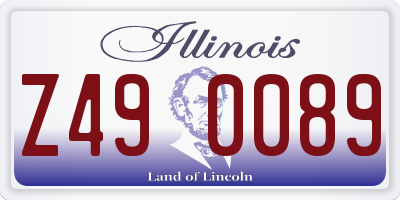 IL license plate Z490089