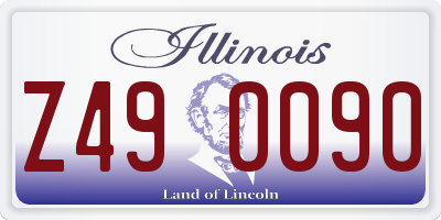 IL license plate Z490090