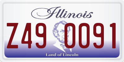 IL license plate Z490091